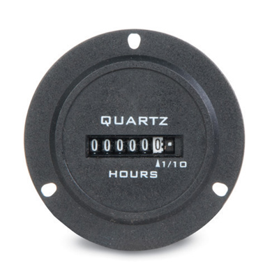 Trumeter Hour Meter, 3-Hole Round, 90 to 240 VAC, 722-0004