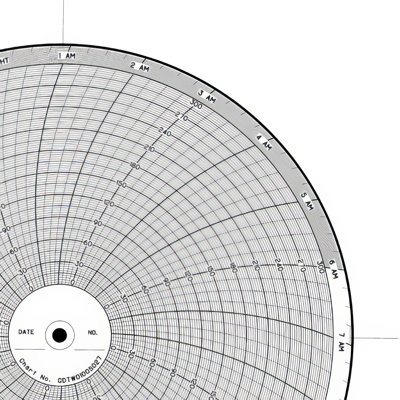 Chessell Chart Paper, 24 Hr, 0-300 Range, 10", BX/100, 31427027