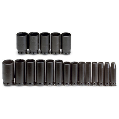 Proto® 25-Pc Metric Impact Deep Socket Set, 1/2" Drive