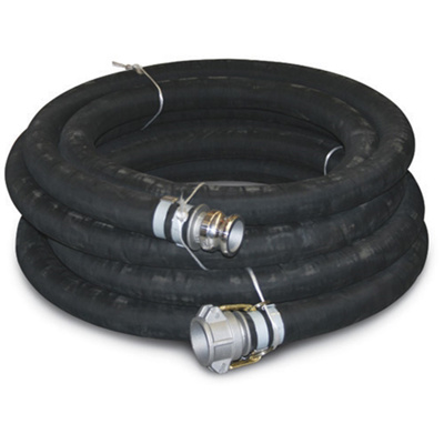 Rubber Suction Hose 6 x 10' M & F Quick Couplers Alum