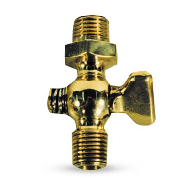 Brass Gauge Cock, 1/4" NPT (M x M)