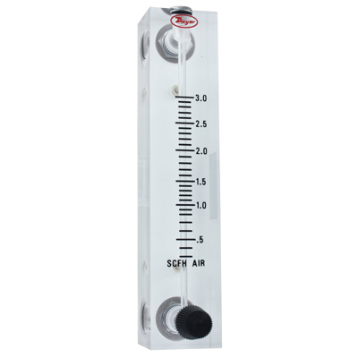 Dwyer VFB Visi-Float Rotameter, 6-60 gph, 4" Scale, SS Rate Valve, 1/8" NPT(F) Back Connection