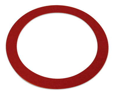 Flange Gasket, Ring, 4" Red Rubber, 1/16" 125-150#