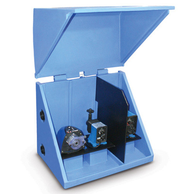 Containment Enclosure for 3 Metering Pumps, Blue, 253-28790