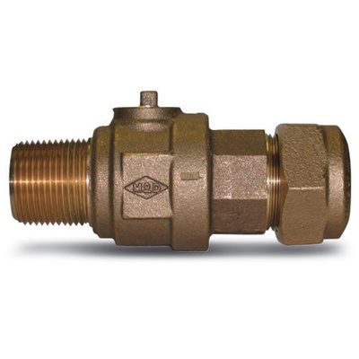 A.Y. MCDONALD NPT 1" Corporation Stop No Lead Fitting, 74704BQ-1, 5182-050
