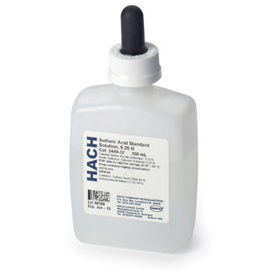 Hach Sulfuric Acid Standard Solution, 5.25 N, 100 mL Dropper Bottle, 244932