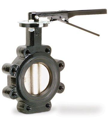 Lug Style Butterfly Valve w/ Lever Operator, 6"