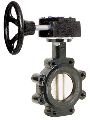 Lug Style Butterfly Valve w/ Gear Operator, 4"