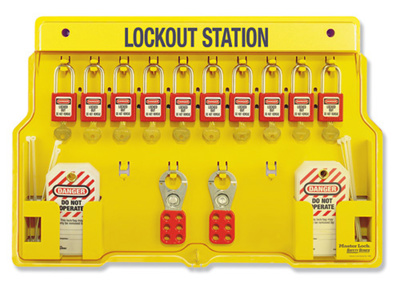 Lockout/Tagout Station with Cover, 10 Locks | USABlueBook.com