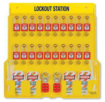 Lockout/Tagout Station with Cover, 20 Locks | USABlueBook.com