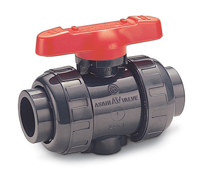 Asahi 21 Ball Valve x 1/2" True Union SOC/THRD PVC Viton