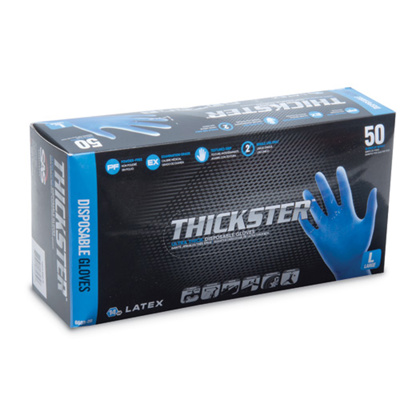 SAS Thickster™ Latex Gloves, 14 Mil Thick, X-Large, 50/Box, 6604-20