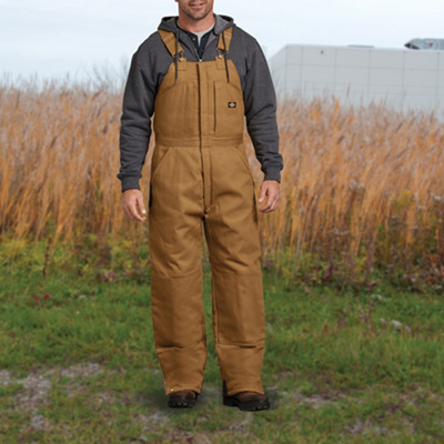 Dickies® Duck Insulated Bib Overalls, Brown, 3X-Large, TB839