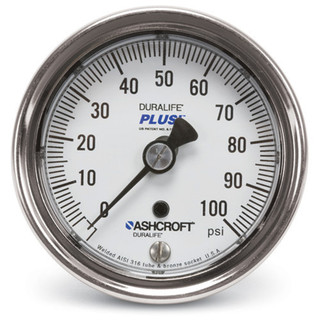 Ashcroft® Duralife® PLUS! Pressure Gauge, 3.5", 0 - 60 Psi, Lead-Free ...