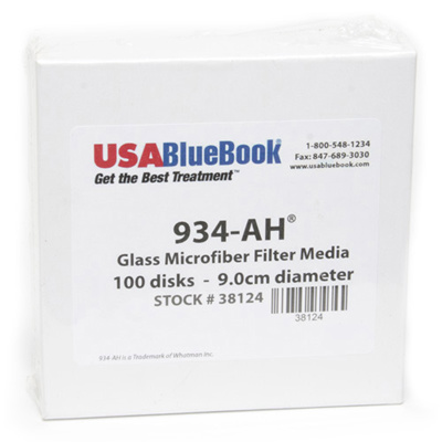 USABlueBook® 934-AH Glass Fiber Filters, 90 mm, 100/Box