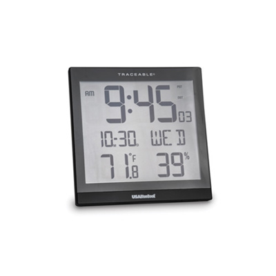 USABlueBook® Traceable Digital Atomic Wall Clock