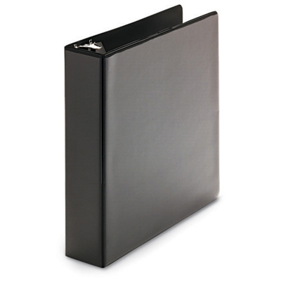 D-Ring Vinyl View Binder 4'' Black