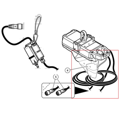 Cable & Desiccant Hub with 30'L Bare Wires for Conduit Routing for Hach FLO-DAR Sensor to FL900 Meter, FDJCTBOXCBL-030