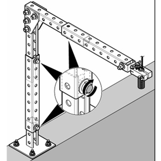 Adjustable Floor/Wall Mounting Bracket for Hach US9001 Down Sensor, 2904