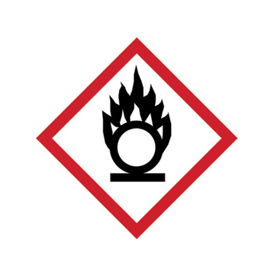 GHS Oxidizer Pictogram - 2 inch, Vinyl Adhesive, 5/Pack, GHS201AP