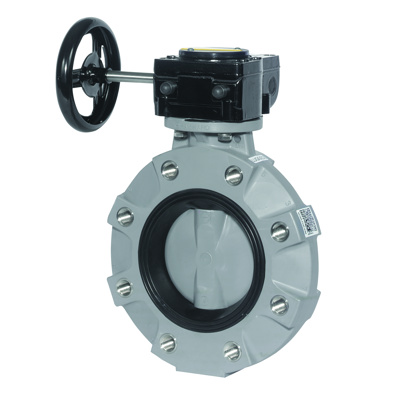 2" Butterfly Valve with PVC Body, PVC Disc, EPDM liner & Seals, Lever Operator