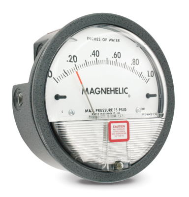 Dwyer® Magnehelic® Differential Pressure Gauge, 0 to 1.0" of water, 2001