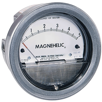 Dwyer® Magnehelic® Differential Pressure Gauge, 0 to 8.0" of water, 2008