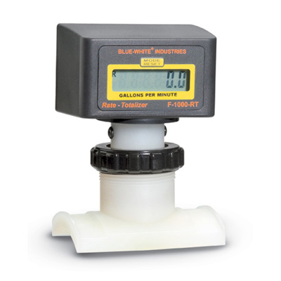 Blue-White® DIGI-METER® F-1000 Saddle-Mount Rate Flowmeter, 8", Sch 40, 400-4000 GPM