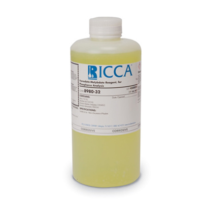 RICCA Vanadate-Molybdate Reagent for Phosphorus Analysis, 1 L, 8980-32