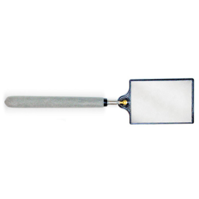 Telescoping Rectangular Glass Mirror with a Non-Slip Grip