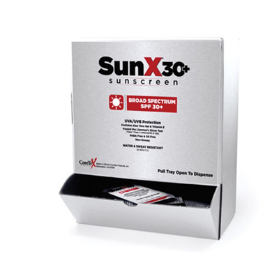 SunX SPF 30 Sunscreen Lotion, Single Dose, 50/Box, 91663 SunX SPF 30 Sunscreen Lotion, Single Dose, 50/Box, 91663
