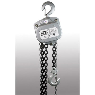 OZ Lifting Chain Hoist, 2 Ton Capacity, 20 ft Lift, OZECON020-20CH