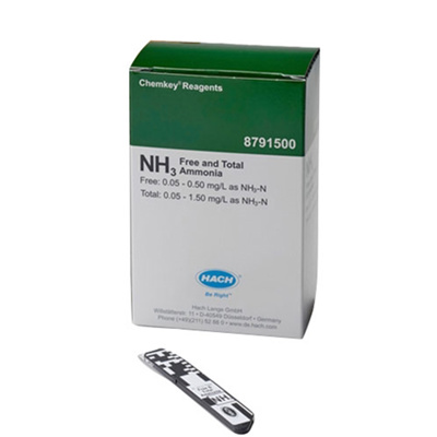Hach Free/Total Ammonia Chemkey, 25/Pack, 8791500 Hach Free/Total Ammonia Chemkey, 25/Pack, 8791500