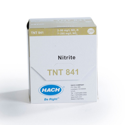 Hach TNTplusĀ® Nitrite Vial Test, 2 to 90 mg/L, 25 Tests/Pack, TNT841 Hach TNTplusĀ® Nitrite Vial Test, 2 to 90 mg/L, 25 Tests/Pack, TNT841