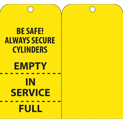 "Full/In Service/Empty" 3" x 6" Card Stock Tag, 100/Pack