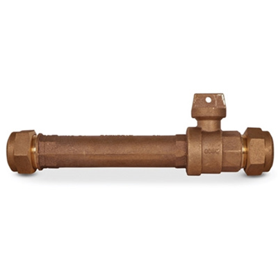 A.Y. MCDONALD Lead-Free Repair Cut-in Curb Stop Valve, Regular Pattern, 1" x 1" CTS McQuick Compression, 76100REPQ 1X10.50, 5149-484
