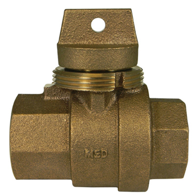 A.Y. MCDONALD Lead-Free Ball Style Curb Stop Valve, Minneapolis Pattern, 3/4" x 3/4" FNPT, 76105 3/4, 5129-191
