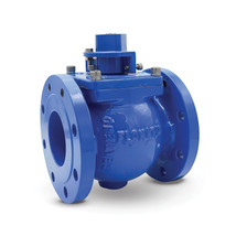 4 In Flanged AWWA Plug Valve with 2 In Direct Nut Actuator, 04.00